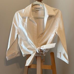 Kay Unger Cream Formal/Work Wrap Top